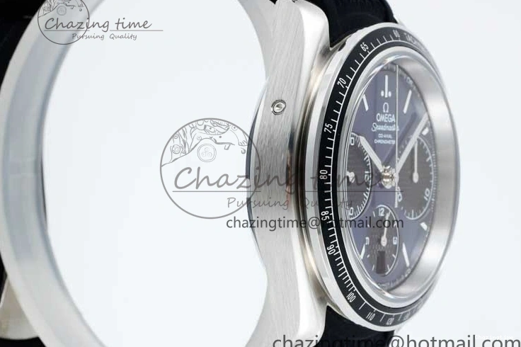 0226 SportInspired Speedmaster Racing Master SS HKF Best Edition Blue Black Dial on Black Rubber Strap A 7817